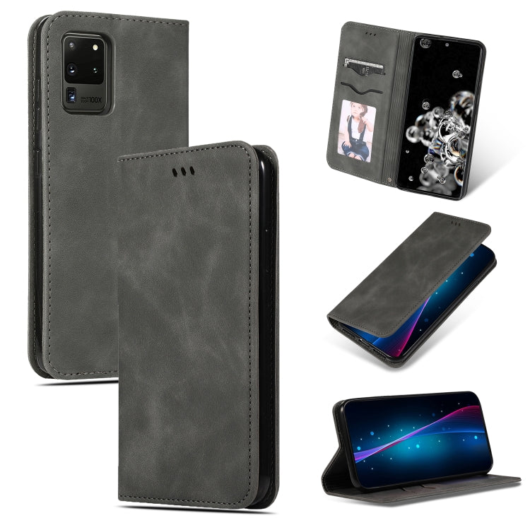 Retro Skin Feel Business Magnetic Horizontal Flip Leather Case, For Galaxy S20, For Galaxy S20 Plus, For Galaxy S20 Ultra