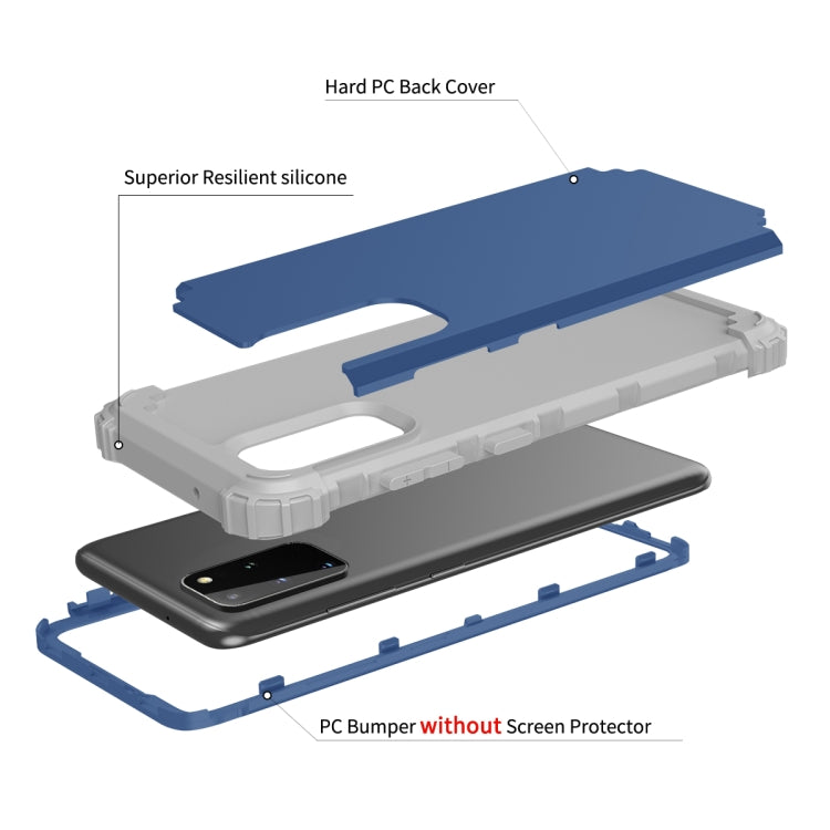 For Galaxy S20 Plus PC + Silicone Three-piece Shockproof Protection Case, For Samsung Galaxy S20+, For Samsung Galaxy S20 Plus