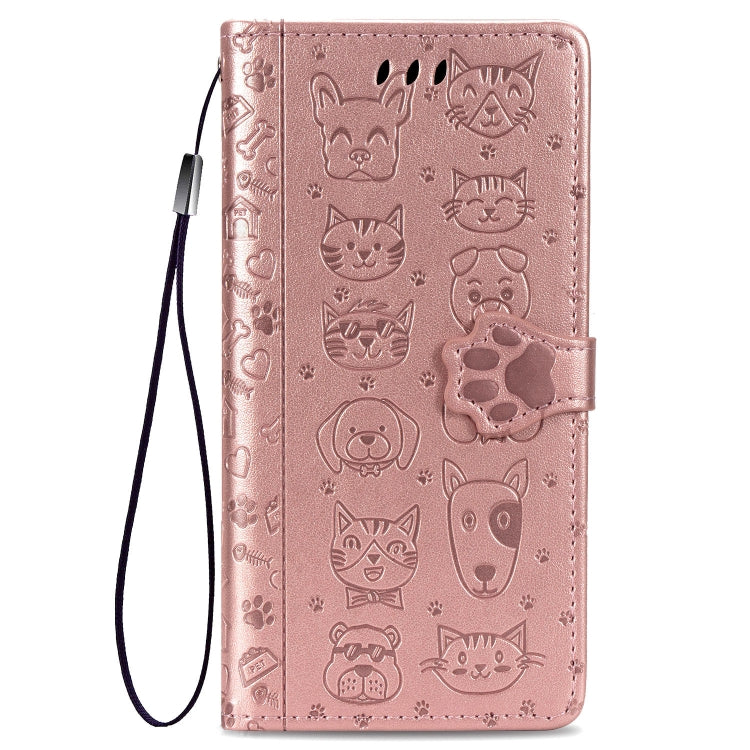Cute Cat and Dog Embossed Horizontal Flip PU Leather Case with Holder / Card Slot / Wallet / Lanyard, For iPhone 11 Pro Max, For iPhone 11, For iPhone XS/X, For iPhone XR, For iPhone XS Max, For iPhone 8/7, For iPhone 8Plus/7Plus