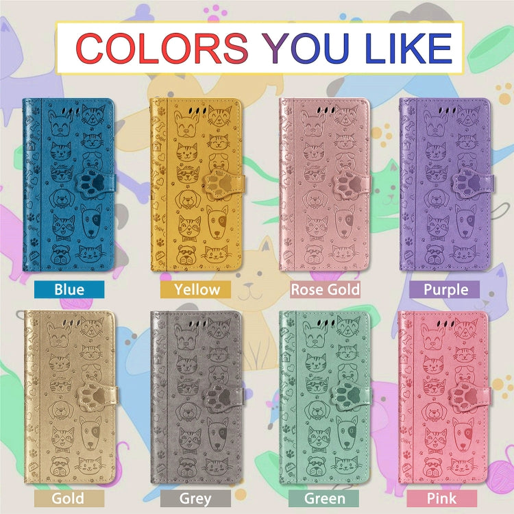 Cute Cat and Dog Embossed Horizontal Flip PU Leather Case with Holder / Card Slot / Wallet / Lanyard, For iPhone 11 Pro Max, For iPhone 11, For iPhone XS/X, For iPhone XR, For iPhone XS Max, For iPhone 8/7, For iPhone 8Plus/7Plus