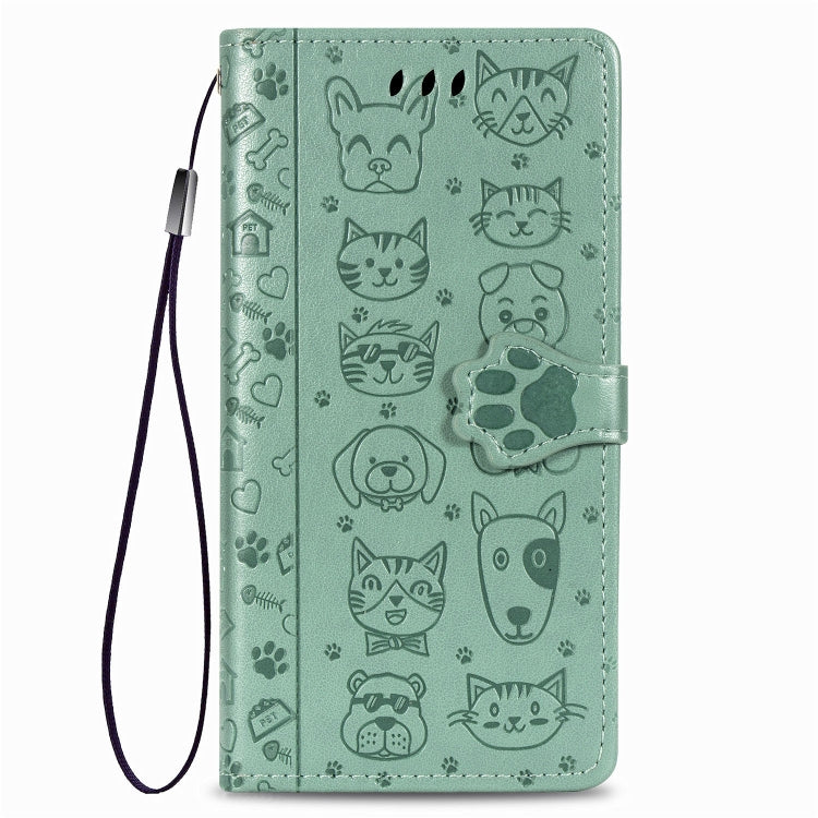 Cute Cat and Dog Embossed Horizontal Flip PU Leather Case with Holder / Card Slot / Wallet / Lanyard, For Huawei P30, For Huawei P30 Lite / Nova 4e, For Huawei Mate 30 Lite/Nova 5i Pro, For Huawei P Smart Z / Y9 Prime2019, For Huawei Honor 20          ...