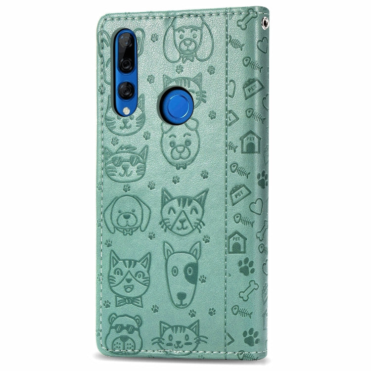 Cute Cat and Dog Embossed Horizontal Flip PU Leather Case with Holder / Card Slot / Wallet / Lanyard, For Huawei P Smart Z / Y9 Prime2019, For Xiaomi Redmi Note 8 Pro, For Xiaomi Redmi Note 8