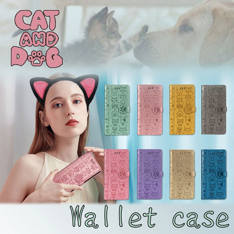 Cute Cat and Dog Embossed Horizontal Flip PU Leather Case with Holder / Card Slot / Wallet / Lanyard, For Huawei P Smart Z / Y9 Prime2019, For Xiaomi Redmi Note 8 Pro, For Xiaomi Redmi Note 8