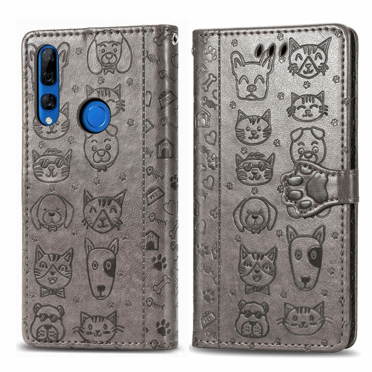 Cute Cat and Dog Embossed Horizontal Flip PU Leather Case with Holder / Card Slot / Wallet / Lanyard, For Huawei P Smart Z / Y9 Prime2019, For Xiaomi Redmi Note 8 Pro, For Xiaomi Redmi Note 8