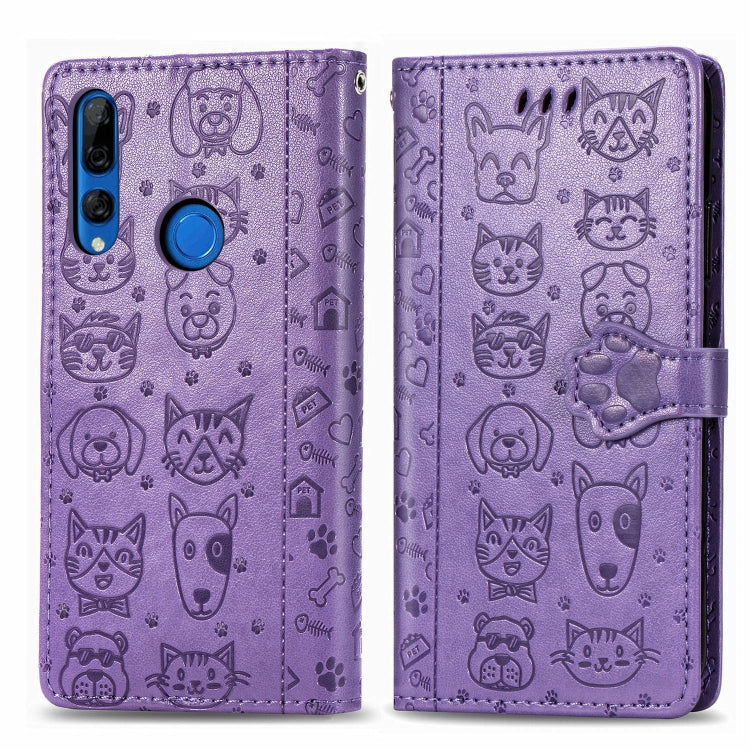 Cute Cat and Dog Embossed Horizontal Flip PU Leather Case with Holder / Card Slot / Wallet / Lanyard, For Huawei P Smart Z / Y9 Prime2019, For Xiaomi Redmi Note 8 Pro, For Xiaomi Redmi Note 8