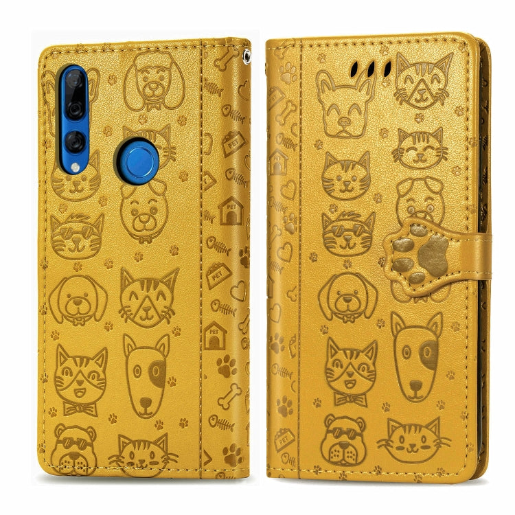 Cute Cat and Dog Embossed Horizontal Flip PU Leather Case with Holder / Card Slot / Wallet / Lanyard, For Huawei P Smart Z / Y9 Prime2019, For Xiaomi Redmi Note 8 Pro, For Xiaomi Redmi Note 8