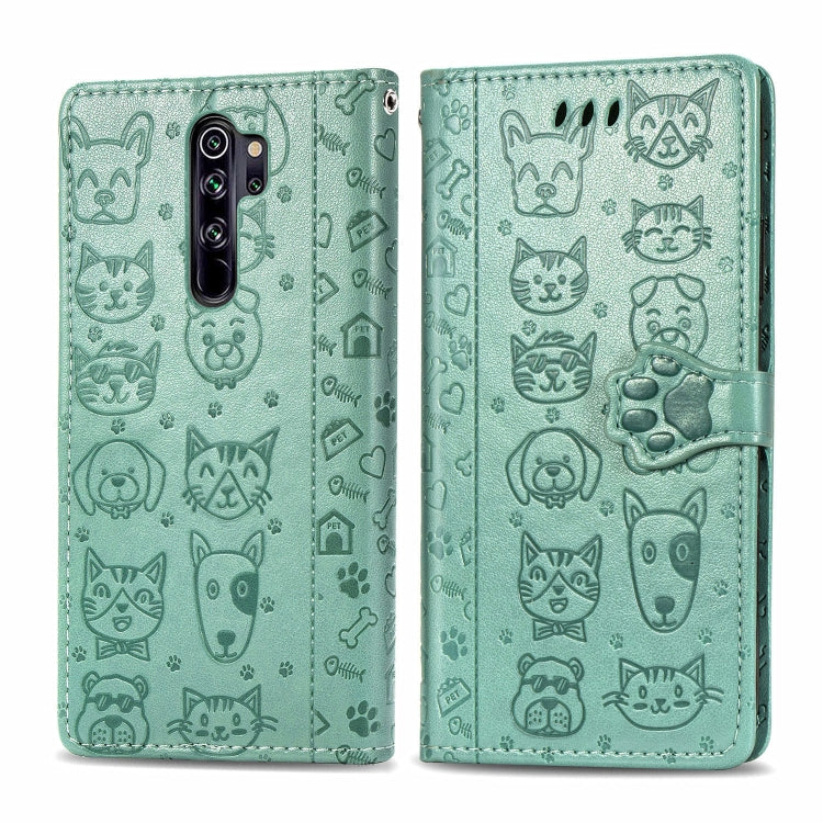 Cute Cat and Dog Embossed Horizontal Flip PU Leather Case with Holder / Card Slot / Wallet / Lanyard, For Huawei P Smart Z / Y9 Prime2019, For Xiaomi Redmi Note 8 Pro, For Xiaomi Redmi Note 8