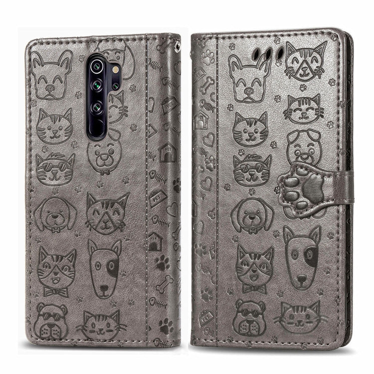 Cute Cat and Dog Embossed Horizontal Flip PU Leather Case with Holder / Card Slot / Wallet / Lanyard, For Huawei P Smart Z / Y9 Prime2019, For Xiaomi Redmi Note 8 Pro, For Xiaomi Redmi Note 8