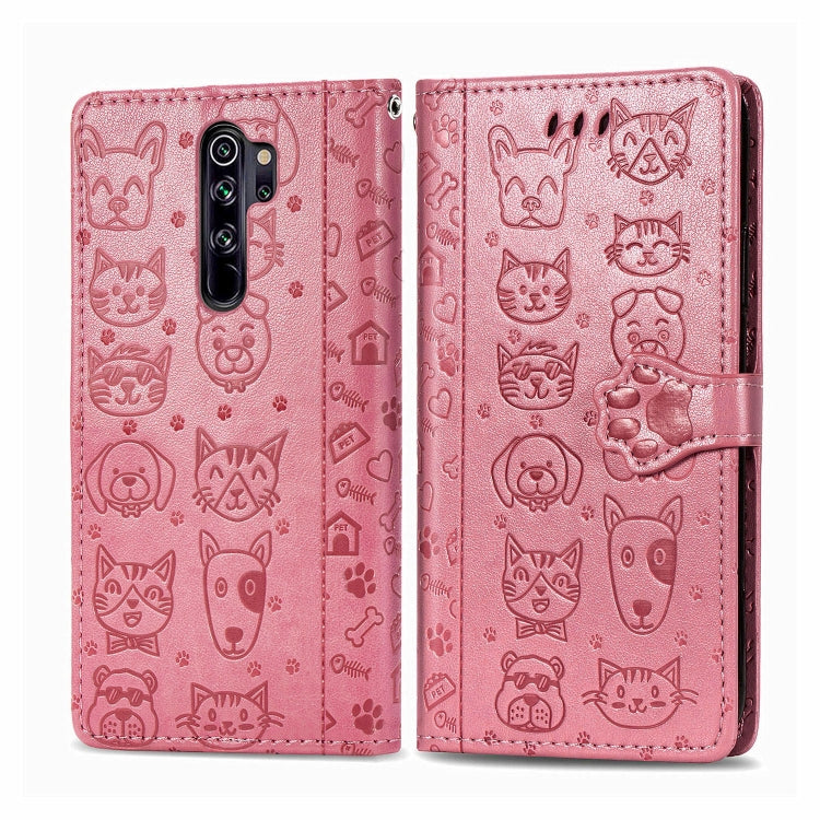 Cute Cat and Dog Embossed Horizontal Flip PU Leather Case with Holder / Card Slot / Wallet / Lanyard, For Huawei P Smart Z / Y9 Prime2019, For Xiaomi Redmi Note 8 Pro, For Xiaomi Redmi Note 8