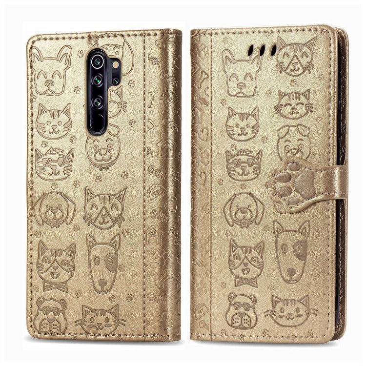 Cute Cat and Dog Embossed Horizontal Flip PU Leather Case with Holder / Card Slot / Wallet / Lanyard, For Huawei P Smart Z / Y9 Prime2019, For Xiaomi Redmi Note 8 Pro, For Xiaomi Redmi Note 8
