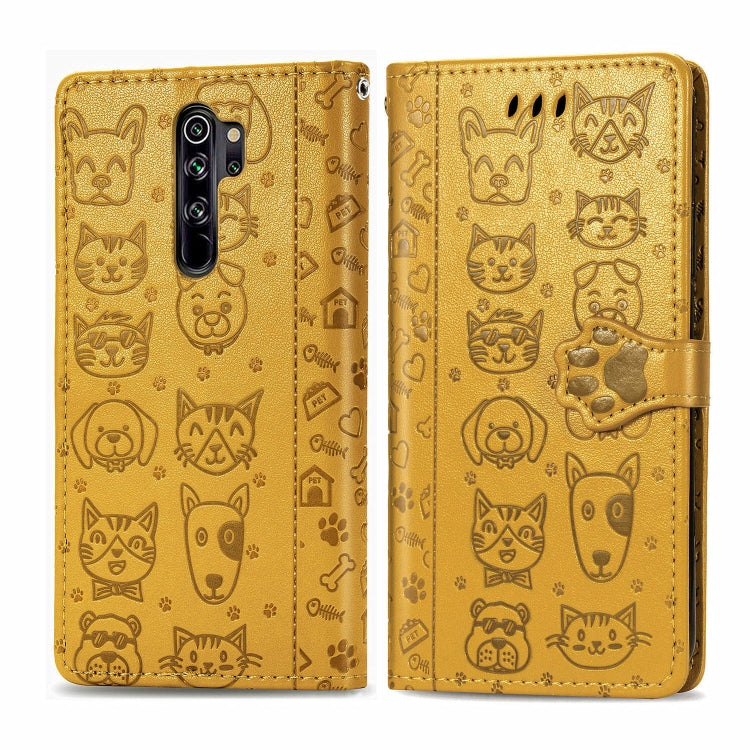 Cute Cat and Dog Embossed Horizontal Flip PU Leather Case with Holder / Card Slot / Wallet / Lanyard, For Huawei P Smart Z / Y9 Prime2019, For Xiaomi Redmi Note 8 Pro, For Xiaomi Redmi Note 8