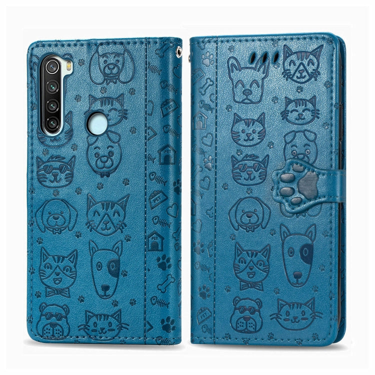 Cute Cat and Dog Embossed Horizontal Flip PU Leather Case with Holder / Card Slot / Wallet / Lanyard, For Huawei P Smart Z / Y9 Prime2019, For Xiaomi Redmi Note 8 Pro, For Xiaomi Redmi Note 8