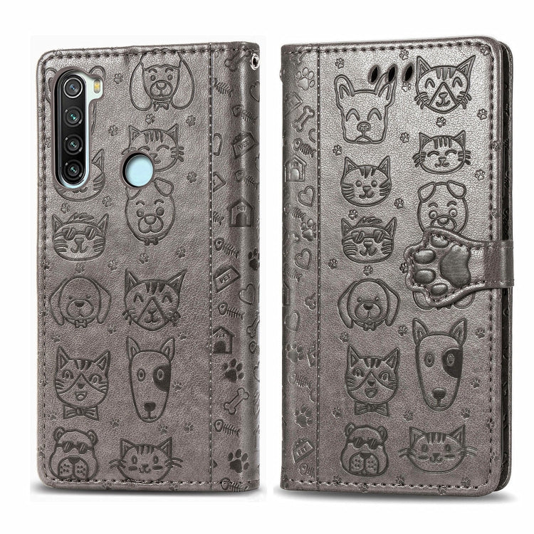 Cute Cat and Dog Embossed Horizontal Flip PU Leather Case with Holder / Card Slot / Wallet / Lanyard, For Huawei P Smart Z / Y9 Prime2019, For Xiaomi Redmi Note 8 Pro, For Xiaomi Redmi Note 8