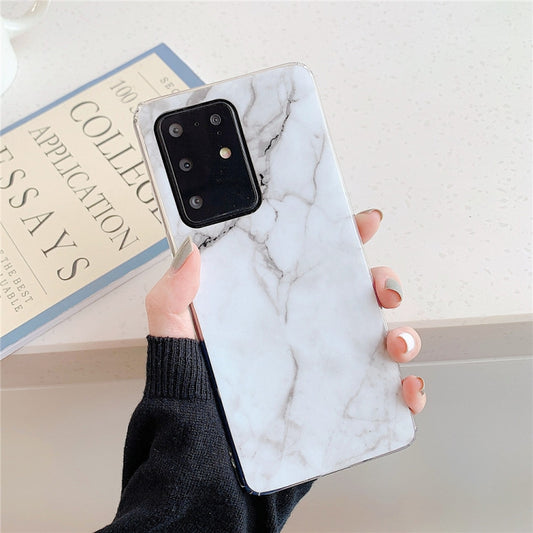 For Huawei P40 TPU Smooth Marbled IMD Mobile Phone Case, White F6, Blue F7, Rainbor F16, Gold F23, Black F30