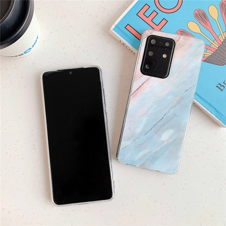 For Huawei P40 TPU Smooth Marbled IMD Mobile Phone Case, White F6, Blue F7, Rainbor F16, Gold F23, Black F30
