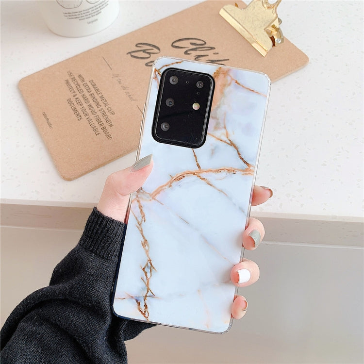 For Huawei P40 TPU Smooth Marbled IMD Mobile Phone Case, White F6, Blue F7, Rainbor F16, Gold F23, Black F30