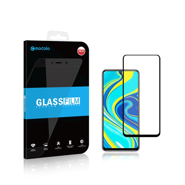 For Xiaomi Redmi Note 9s mocolo 0.33mm 9H 2.5D Full Glue Tempered Glass Film, For Xiaomi Redmi Note 9s