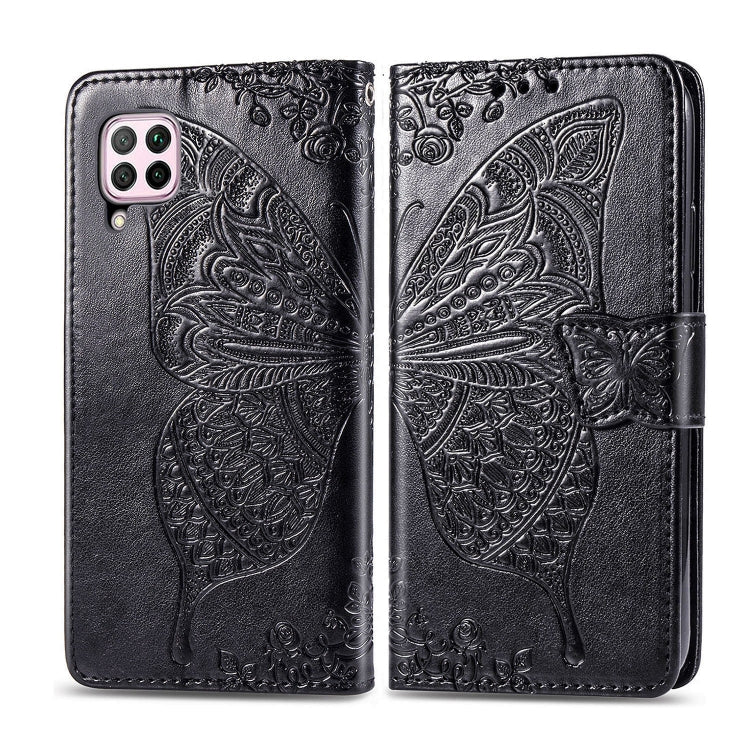 For Huawei P40 Lite/Nova 7i/Nova 6SE Butterfly Love Flower Embossed Horizontal Flip Leather Case with Bracket / Card Slot / Wallet / Lanyard, For Huawei P40 Lite