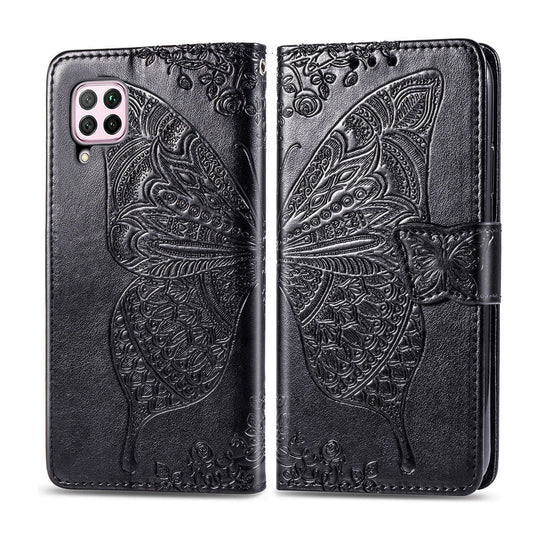 For Huawei P40 Lite/Nova 7i/Nova 6SE Butterfly Love Flower Embossed Horizontal Flip Leather Case with Bracket / Card Slot / Wallet / Lanyard, For Huawei P40 Lite