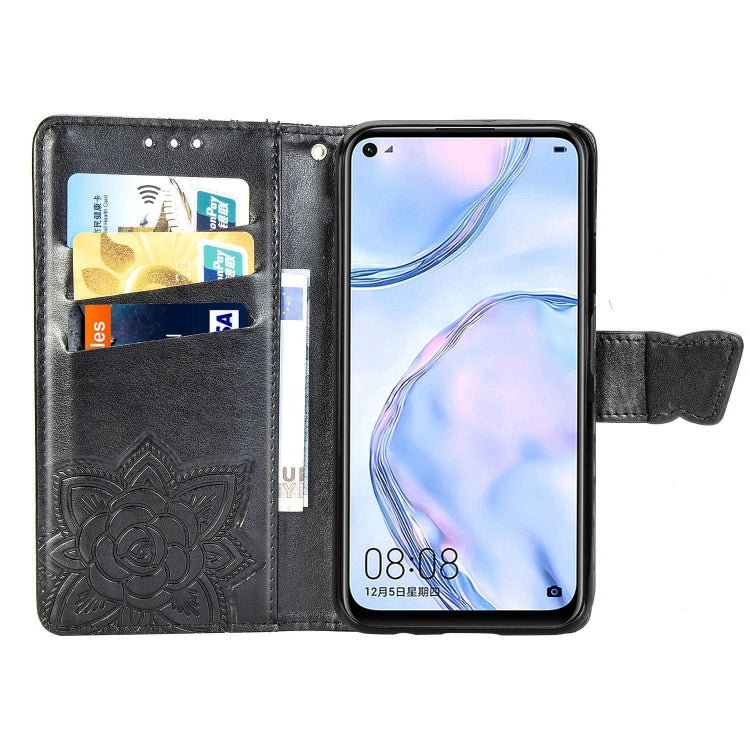 For Huawei P40 Lite/Nova 7i/Nova 6SE Butterfly Love Flower Embossed Horizontal Flip Leather Case with Bracket / Card Slot / Wallet / Lanyard, For Huawei P40 Lite