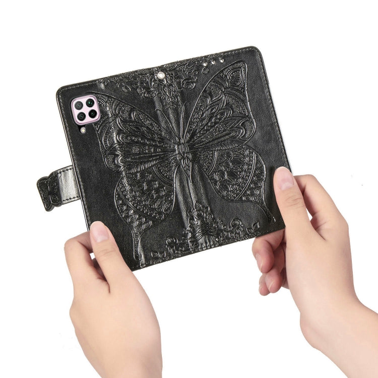 For Huawei P40 Lite/Nova 7i/Nova 6SE Butterfly Love Flower Embossed Horizontal Flip Leather Case with Bracket / Card Slot / Wallet / Lanyard, For Huawei P40 Lite