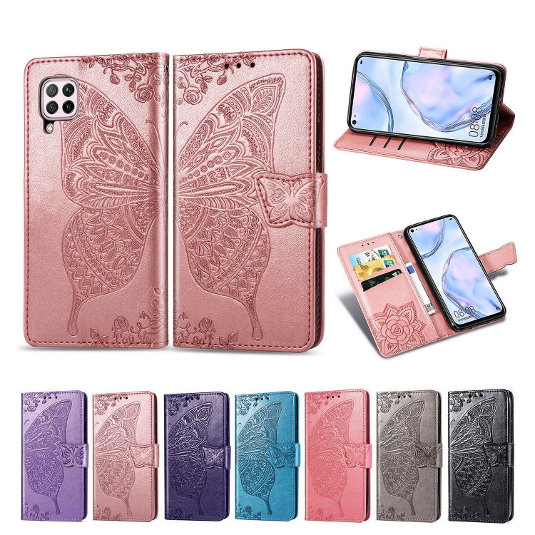 For Huawei P40 Lite/Nova 7i/Nova 6SE Butterfly Love Flower Embossed Horizontal Flip Leather Case with Bracket / Card Slot / Wallet / Lanyard, For Huawei P40 Lite