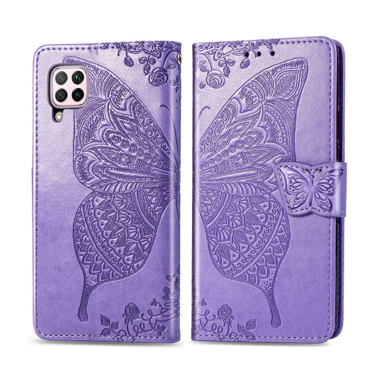 For Huawei P40 Lite/Nova 7i/Nova 6SE Butterfly Love Flower Embossed Horizontal Flip Leather Case with Bracket / Card Slot / Wallet / Lanyard, For Huawei P40 Lite