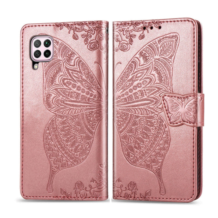 For Huawei P40 Lite/Nova 7i/Nova 6SE Butterfly Love Flower Embossed Horizontal Flip Leather Case with Bracket / Card Slot / Wallet / Lanyard, For Huawei P40 Lite