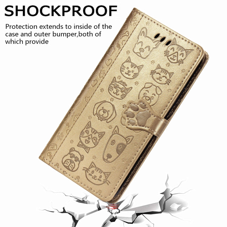 For Huawei P40 Lite/Nova 7i/Nova 6se Cute Cat and Dog Embossed Horizontal Flip Leather Case with Bracket / Card Slot / Wallet / Lanyard, For Huawei P40 Lite
