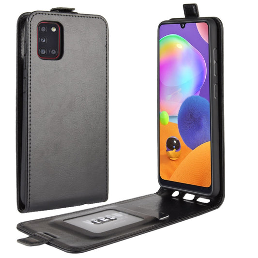 For Galaxy A31 R64 Texture Single Vertical Flip Leather Protective Case with Card Slots & Photo Frame, For Galaxy A31