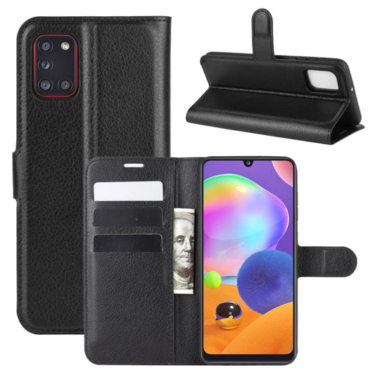 For Galaxy A31 Litchi Texture Horizontal Flip Protective Case with Holder & Card Slots & Wallet, For Galaxy A31