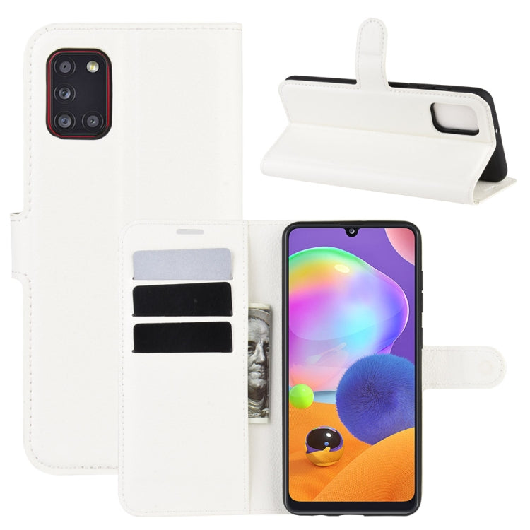 For Galaxy A31 Litchi Texture Horizontal Flip Protective Case with Holder & Card Slots & Wallet, For Galaxy A31