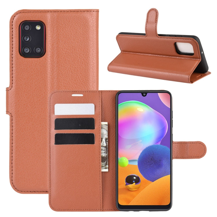 For Galaxy A31 Litchi Texture Horizontal Flip Protective Case with Holder & Card Slots & Wallet, For Galaxy A31