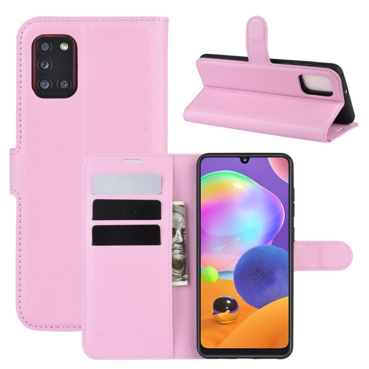 For Galaxy A31 Litchi Texture Horizontal Flip Protective Case with Holder & Card Slots & Wallet, For Galaxy A31