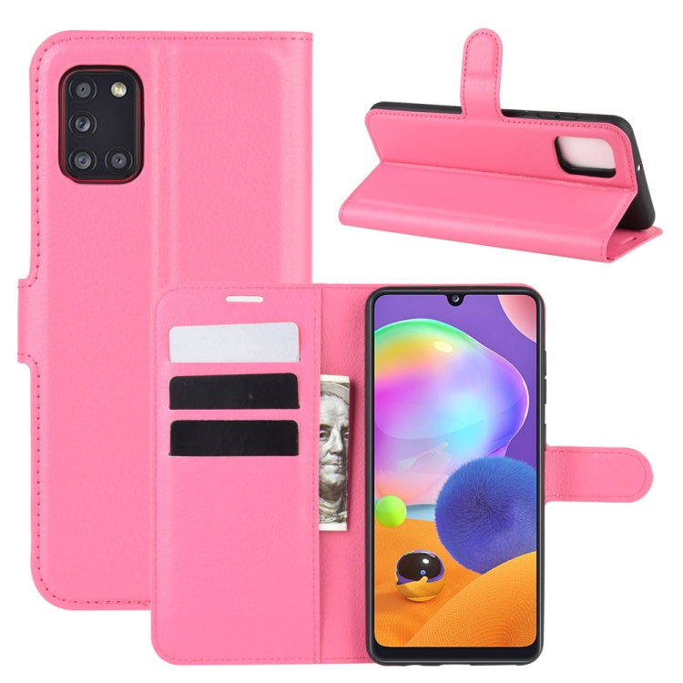 For Galaxy A31 Litchi Texture Horizontal Flip Protective Case with Holder & Card Slots & Wallet, For Galaxy A31