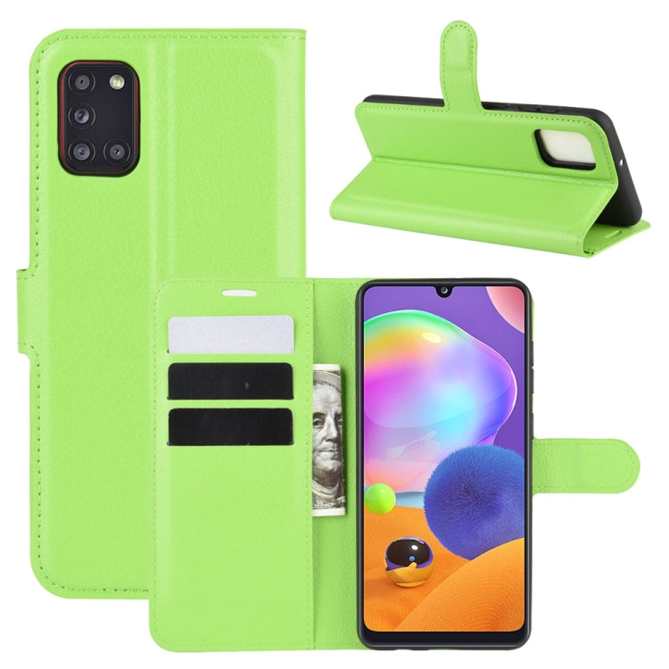 For Galaxy A31 Litchi Texture Horizontal Flip Protective Case with Holder & Card Slots & Wallet, For Galaxy A31