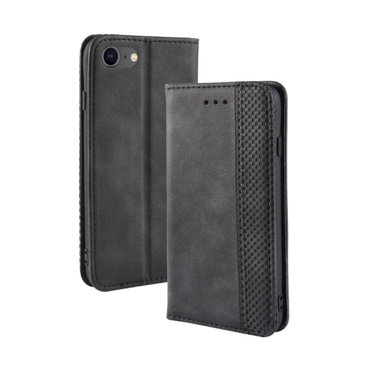For iPhone SE (2020) Magnetic Buckle Retro Crazy Horse Texture Horizontal Flip Leather Case  , with Holder & Card Slots & Photo Frame, For iPhone SE 2022 / SE 2020