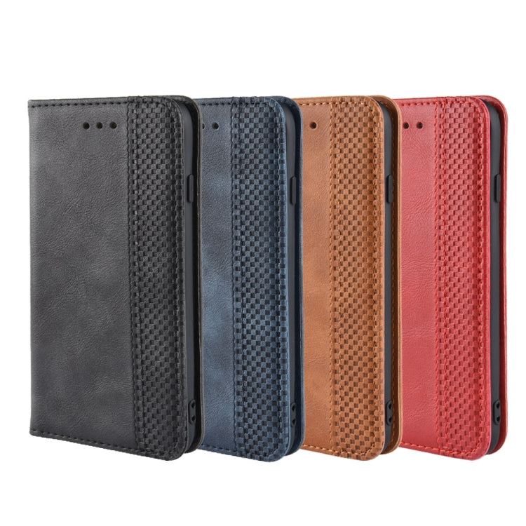 For iPhone SE (2020) Magnetic Buckle Retro Crazy Horse Texture Horizontal Flip Leather Case  , with Holder & Card Slots & Photo Frame, For iPhone SE 2022 / SE 2020