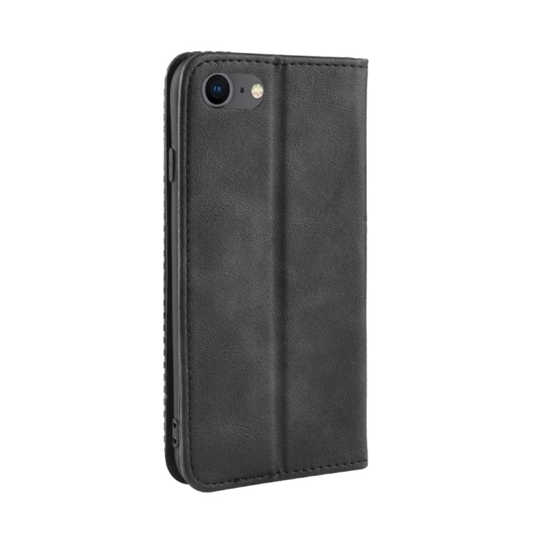 For iPhone SE (2020) Magnetic Buckle Retro Crazy Horse Texture Horizontal Flip Leather Case  , with Holder & Card Slots & Photo Frame, For iPhone SE 2022 / SE 2020