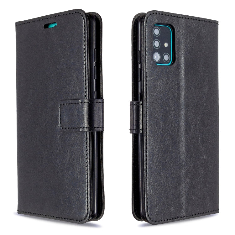 For Galaxy A51 Crazy Horse Texture Horizontal Flip Leather Case with Holder & Card Slots & Wallet & Photo Frame, For Galaxy A51
