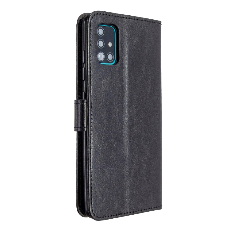 For Galaxy A51 Crazy Horse Texture Horizontal Flip Leather Case with Holder & Card Slots & Wallet & Photo Frame, For Galaxy A51