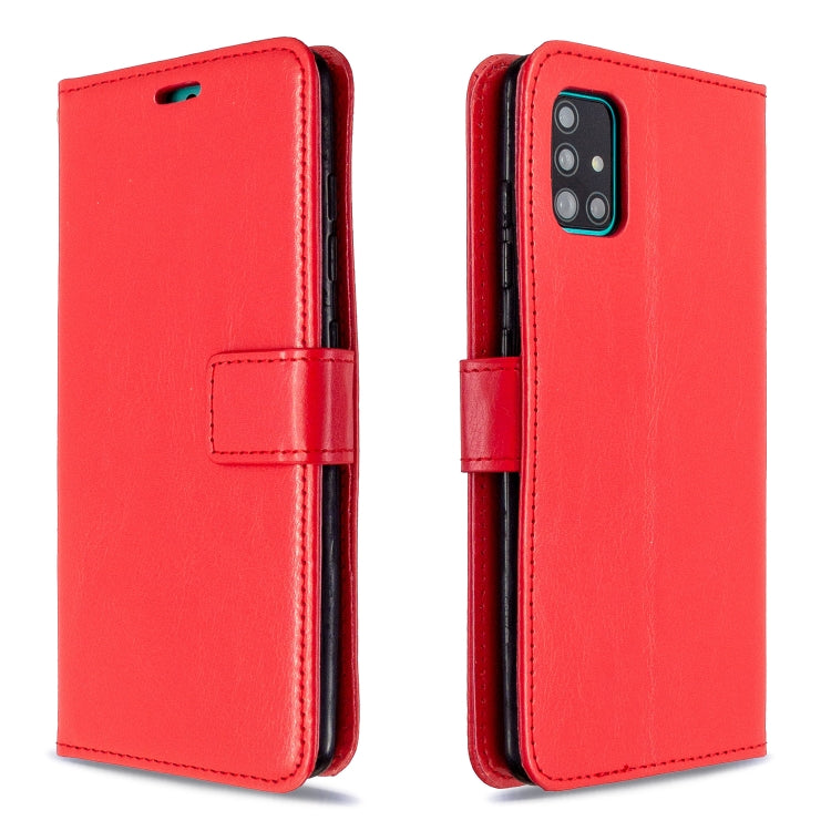 For Galaxy A51 Crazy Horse Texture Horizontal Flip Leather Case with Holder & Card Slots & Wallet & Photo Frame, For Galaxy A51