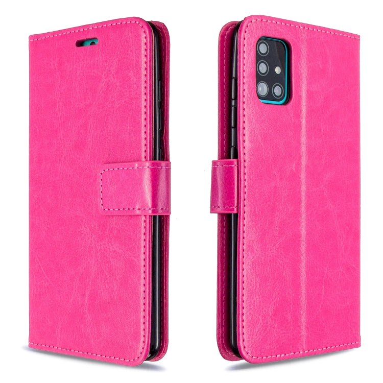 For Galaxy A51 Crazy Horse Texture Horizontal Flip Leather Case with Holder & Card Slots & Wallet & Photo Frame, For Galaxy A51