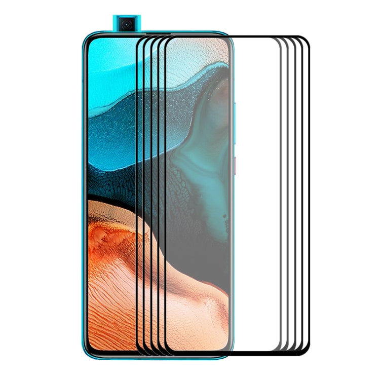 5 PCS ENKAY Hat-Prince Full Glue 0.26mm 9H 2.5D Tempered Glass Full Coverage Film, For Xiaomi Redmi K30/K30 Pro, For Xiaomi Redmi Note 9/Note 9 Pro