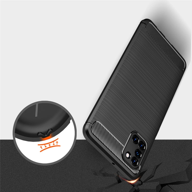 For Galaxy A31 Brushed Texture Carbon Fiber TPU Case, For Galaxy A31