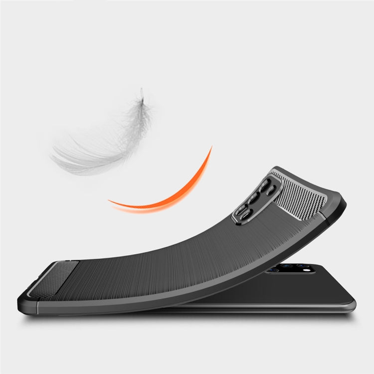For Galaxy A31 Brushed Texture Carbon Fiber TPU Case, For Galaxy A31