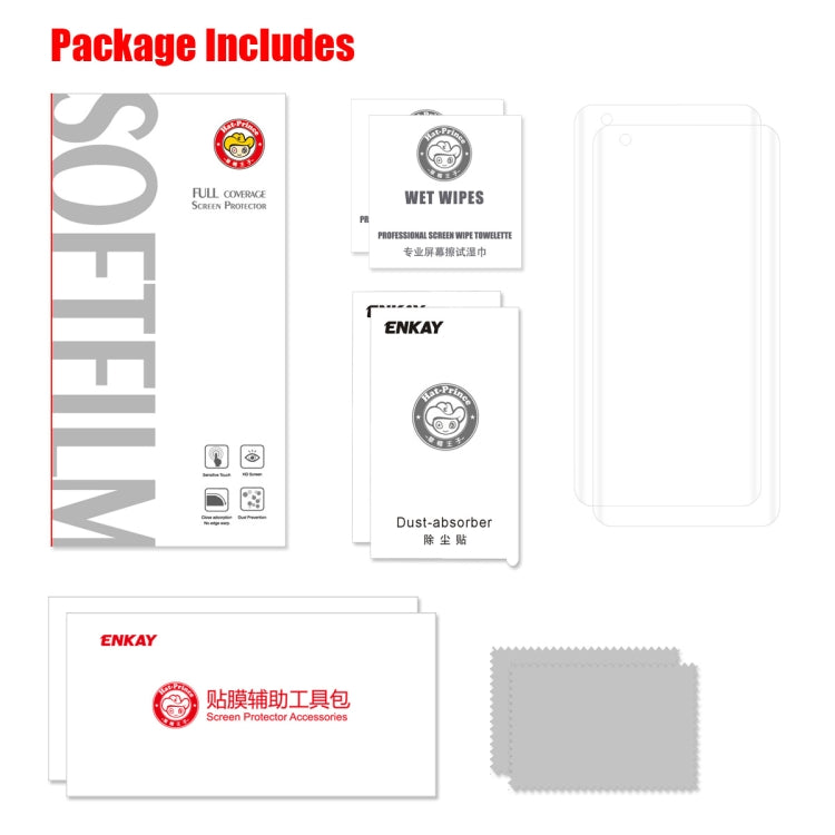 For Xiaomi Mi 10 / Mi 10 Pro 2 PCS ENKAY Hat-Prince 3D Full Screen PET Curved Hot Bending HD Screen Protector Soft Film