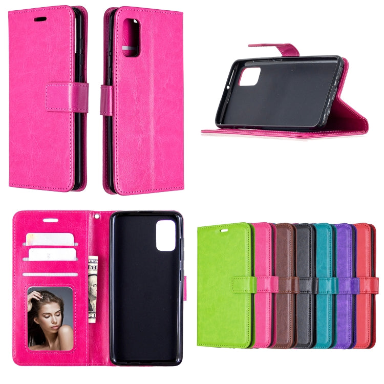 For Galaxy A41 Crazy Horse Texture Horizontal Flip Leather Case with Holder & Card Slots & Wallet & Photo Frame, For Galaxy A41