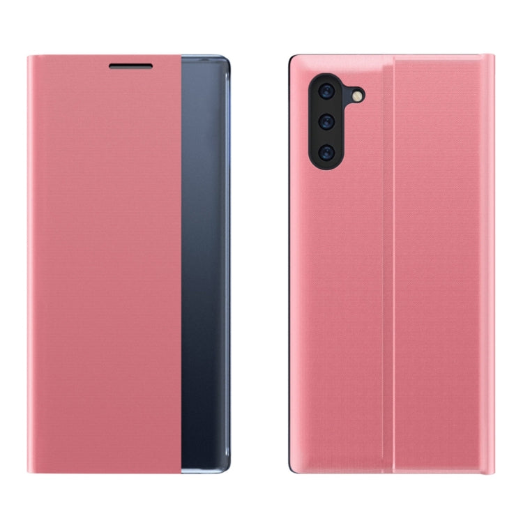 Plain Texture Cloth Attraction Flip Holder Leather Phone Case, For Galaxy Note 10, For Galaxy Note 10 Plus