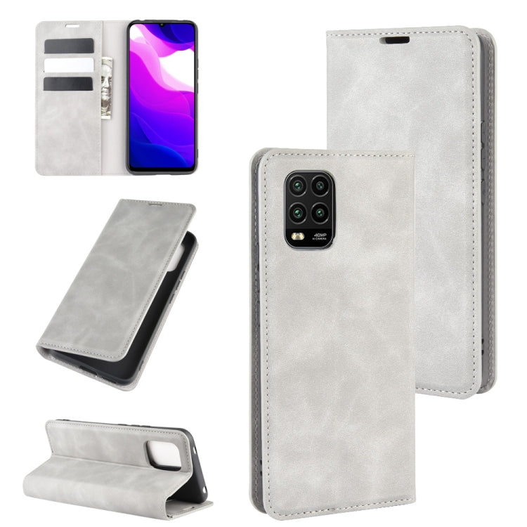 For Xiaomi Mi Note 10 Lite 5g Retro-skin Business Magnetic Suction Leather Case with Holder & Card Slots & Wallet, For Xiaomi Mi 10 Lite 5G